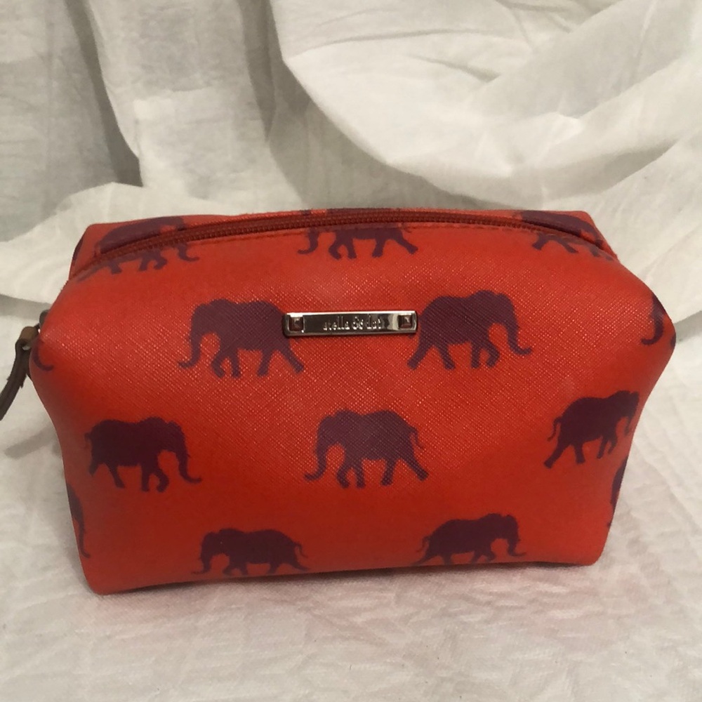 Stella & Dot Elephant Print Cosmetic Pouch